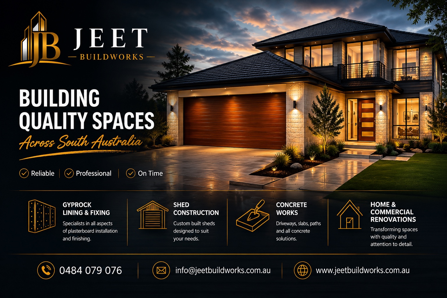 Jeet Buildworks dark construction poster